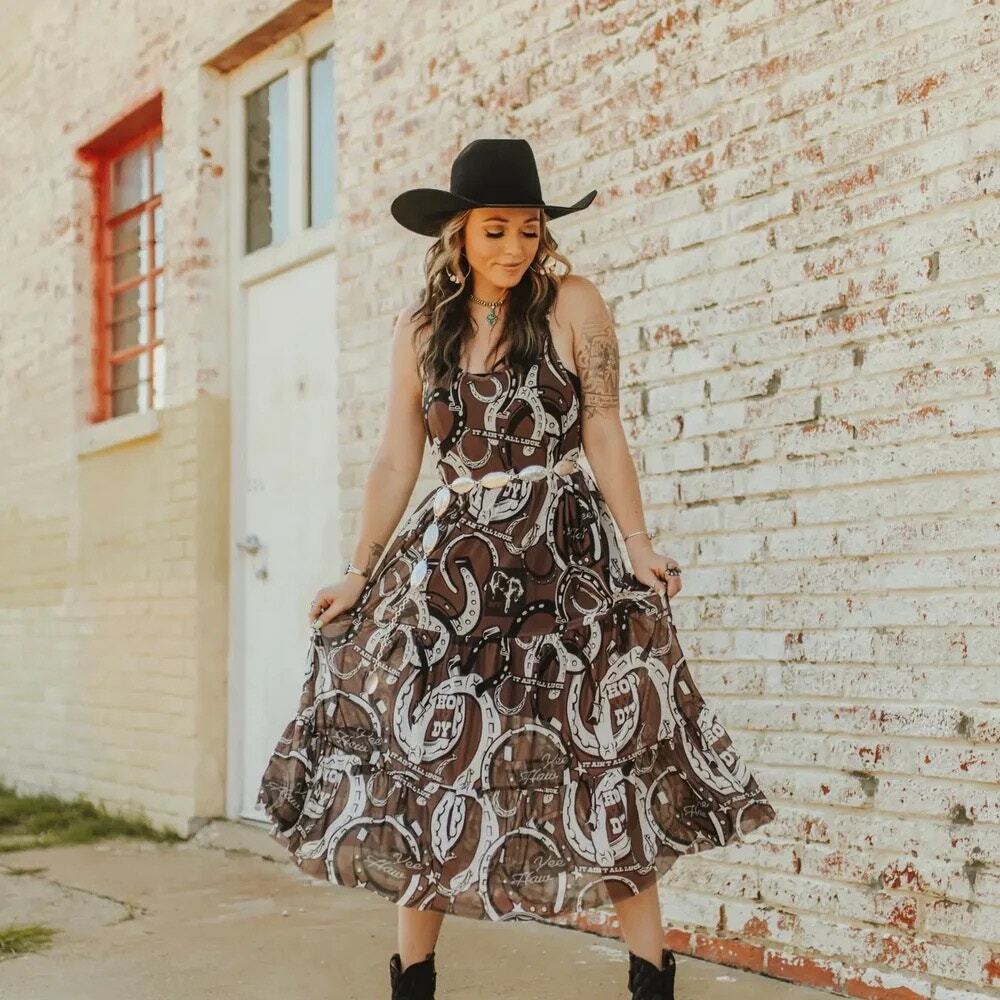 NWT 2Fly Western Boutique Horseshoe Sheer Dress Size S/M